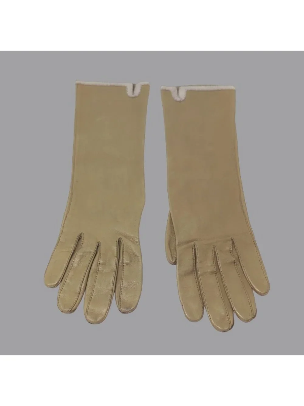 Vintage 60s Neiman Marcus Gloves 6 3/4 Small Tan Leather